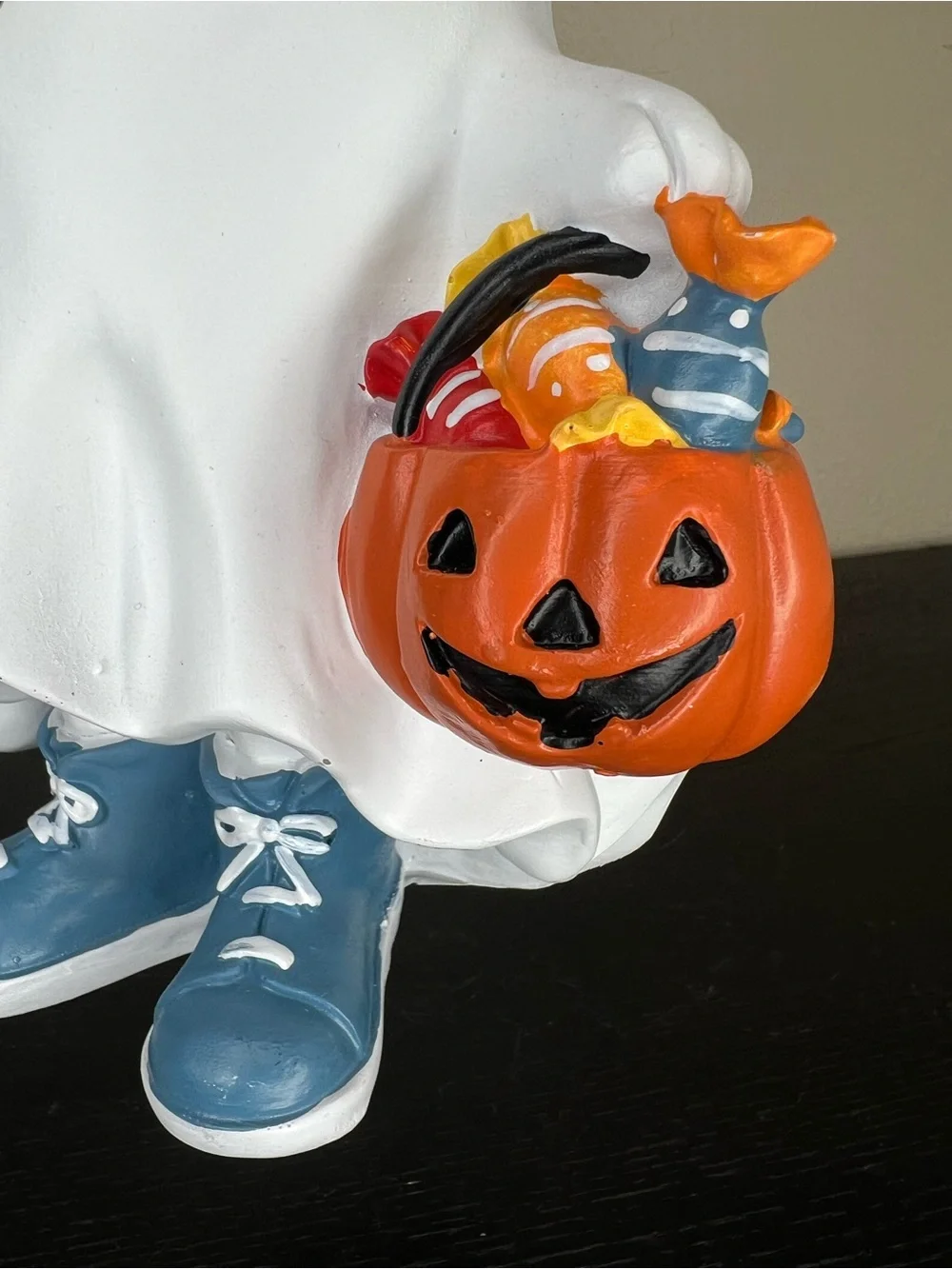 NEW 10” Halloween Ghost Girl with Orange Bow & Sunglasses with Coffee